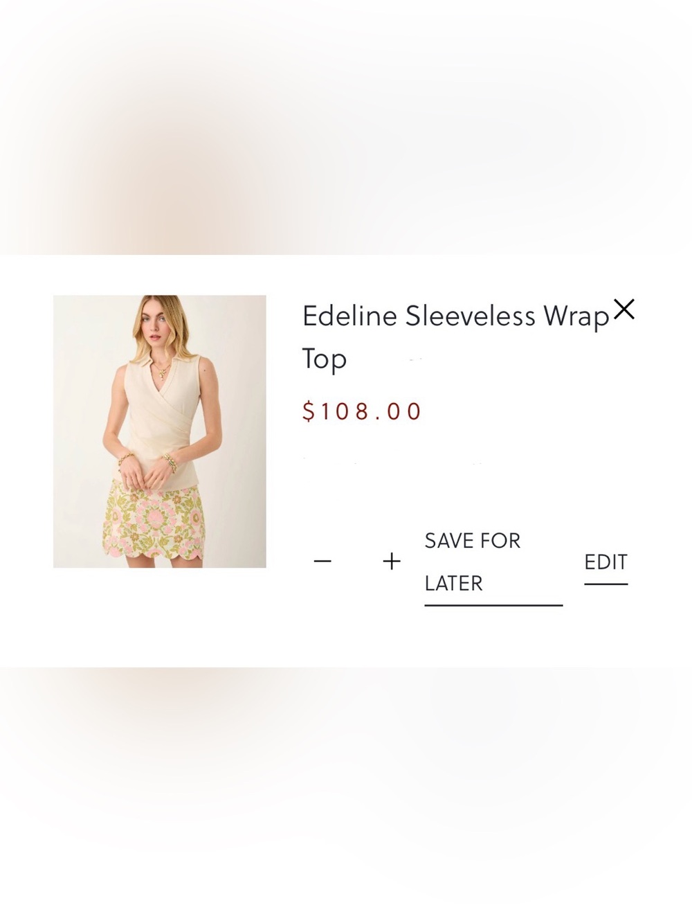 Spartina 449 Edeline Sleeveless Wrap Polo Top Size Medium